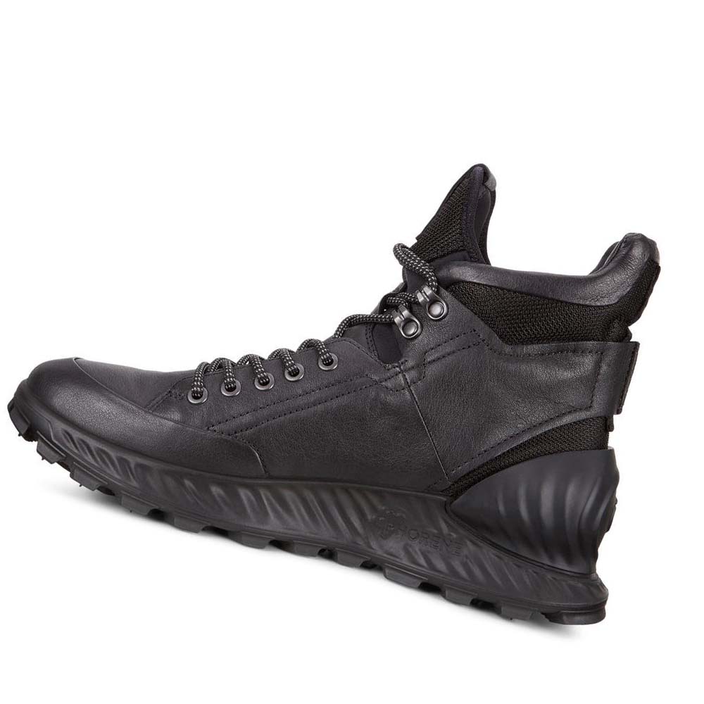 Men's Ecco Exostrike Hydromax Boots Black | SG 439HAP